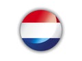 3D Round Flag of the Netherlands Royalty Free Stock Photo