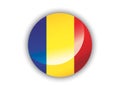 3D Round Flag of Romania