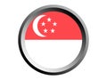 3D Round Flag of Singapore