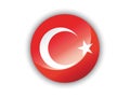 3D Round Flag of Turkey