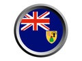 3D Round Flag of Turks & Caicos