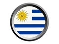 3D Round Flag of Uruguay