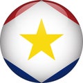Saba 3D Rounded Flag Vector Royalty Free Stock Photo
