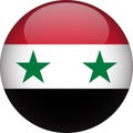 Syria 3D Rounded Flag Vector Royalty Free Stock Photo
