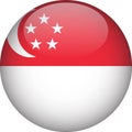 Singapore 3D Rounded Flag Vector