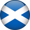 Scotland 3D Rounded Flag Vector