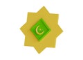 3d rub el hizb icon on white background