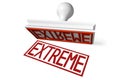 Extreme - white and red rubber stamp