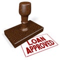 Loan - wooden stamp - 3D illustration Royalty Free Stock Photo