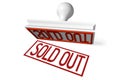 Sold out - white and red rubber stamp Royalty Free Stock Photo