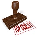 Top quality - wooden stamp - 3D illustration Royalty Free Stock Photo