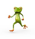 3d running frog