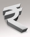 3D Rupee symbol