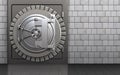 3d safe steel bank door Royalty Free Stock Photo