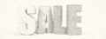 3d sale pencil text isolated on white. 3D render