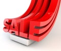 3D SALE word promotion red Royalty Free Stock Photo