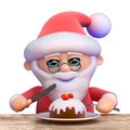 3d Santa Christmas muffin