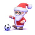 3d Santa kicks the football