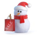 3d Santa snowman has been to the sales