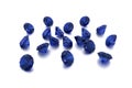 3D Sapphire - 18 Blue Gems Royalty Free Stock Photo