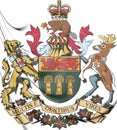 3D Saskatchewan Coat of Arms, Canada.