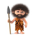 3d Savage caveman with spear