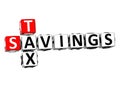 3D Savings Tax Crossword Royalty Free Stock Photo