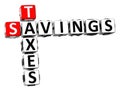 3D Savings Taxes Crossword Royalty Free Stock Photo