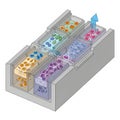 Mimics a lab-on-a-chip device, used in biological and chemical Royalty Free Stock Photo