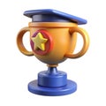 3D School Trophy Icon Royalty Free Stock Photo