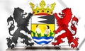 3D Schouwen-Duiveland coat of arms Zeeland, Netherlands.
