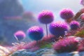 A 3D science illustration depicting pathogenic rod-shaped e.coli or salmonella bacteria as microscopic germs and Royalty Free Stock Photo