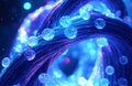 Detailed Chromatin Fiber Structure with Glowing Nucleosomes
