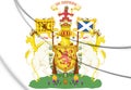 3D Scotland Royal Coat of Arms.