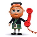 3d Scotsman answers the phone