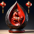 3D sculpture design abstract pottery can bring a unique and modern twist to traditional Lunar New Year decorations.