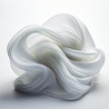 Abstract Geometric Shape Of Flowing Liquid On White Background