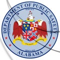 3D Seal of Alabama Department of Public Safety, USA.