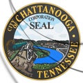3D Seal of Chattanooga Tennessee, USA.