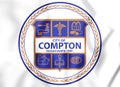 3D Seal of Compton California, USA.