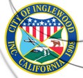 3D Seal of Inglewood California, USA.