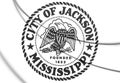 3D Seal of Jackson Mississippi, USA. Royalty Free Stock Photo