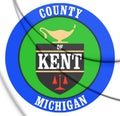 3D Seal of Kent County Michigan, USA. Royalty Free Stock Photo