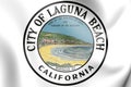 Seal of Laguna Beach California state, USA. 3D Illustration