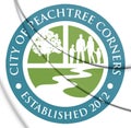 3D Seal of Peachtree Corners Georgia, USA. Royalty Free Stock Photo