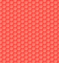 3D Seamless Geometric Orange Pattern Of Hexagons
