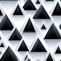 3D seamless pattern of large triangles with high-contrast shading (tiled)