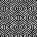 3d seamless pattern. Silver metallic background. Abstract geometric texture. Elegant render lattice. Floral pattern. Peacock feath