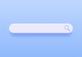 3D Search Bar Blank Isolated. Royalty Free Stock Photo