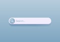 3D Search Bar Blank Isolated. Royalty Free Stock Photo